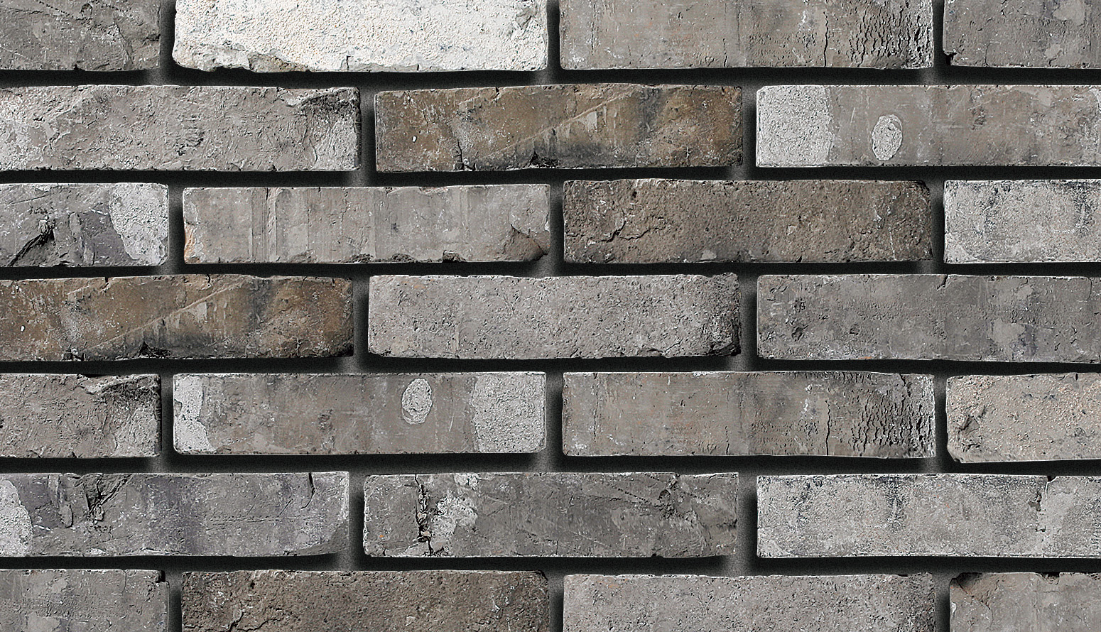 スライスレンガ　グレーMIX